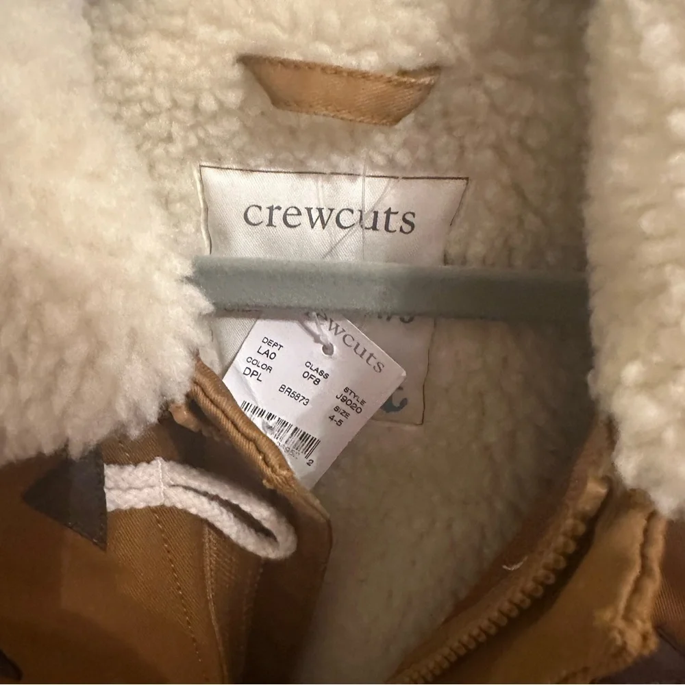 Crewcuts JCrew Toggle Coat NWT Size 4/5